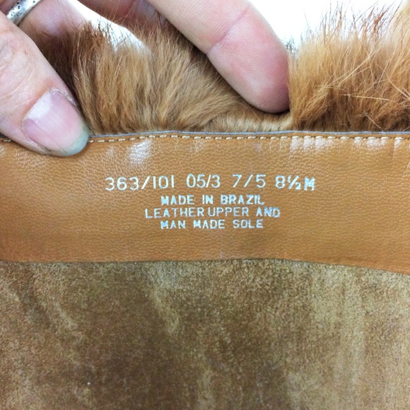 *SOLD* Suede Fur Cuff Zip Boots Sz 8.5 - Picture 7 of 8